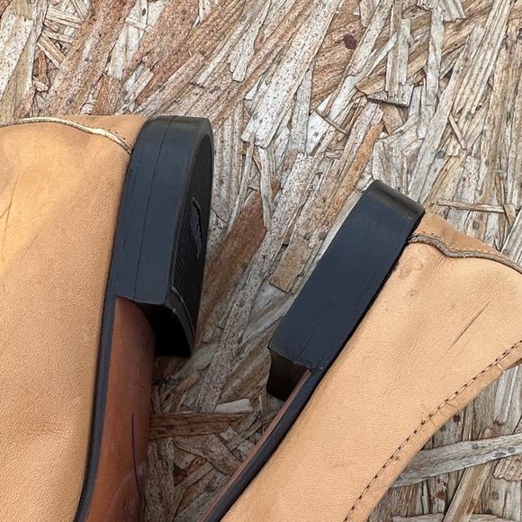 Evans Women's Tan Leather Loafers - Picture 9 of 13